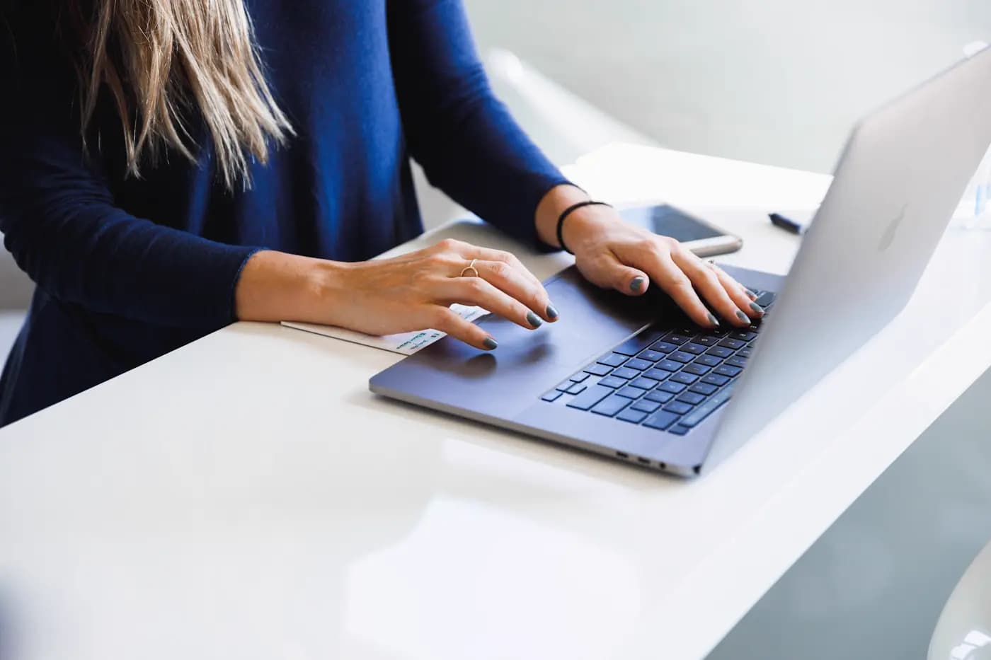Professional working on a laptop